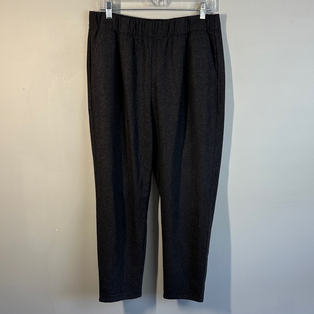 Eileen Fisher Tapered Wool Ankle Pants in Charcoal Grey Size M‎